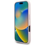 Case Guess Grained Printed Flower Pattern MagSafe for iPhone 16 pink - imagine 5