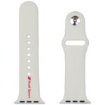 Strap Audi Sport Red Logo Silicone Watch Strap for Apple Watch 40/41/42mm white - imagine 3