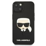 Karl Lagerfeld KLHCP13MKH3DBK iPhone 13 / 14 / 15 6,1" black hardcase 3D Rubber Karl`s Head - imagine 3