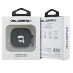 Karl Lagerfeld KLA4RUNIKK AirPods 4 cover black Silicone Karl Head 3D - imagine 3