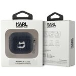 Karl Lagerfeld KLA3PGCHPK AirPods 3 cover black Monogram Choupette Head - imagine 3