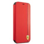 Ferrari FESAXFLBKP13XRE iPhone 13 Pro Max red book On Track Carbon Stripe - imagine 4