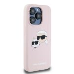 Karl Lagerfeld KLHMP15LSKCHPPLP iPhone 15 Pro 6.1" pink hardcase Silicone Karl & Choupette Mag - imagine 4