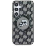 Case Karl Lagerfeld Button Karl & Choupette Heads On KL Pattern MagSafe for Samsung Galaxy - imagine 3