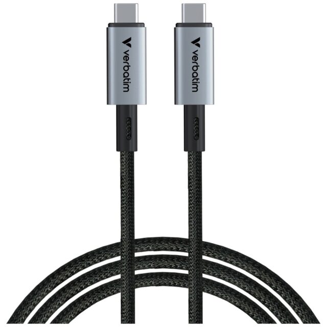 Cable Verbatim Sync & Charge USB-C to USB-C 240W 40Gb/s 120cm black 31847 - imagine 3