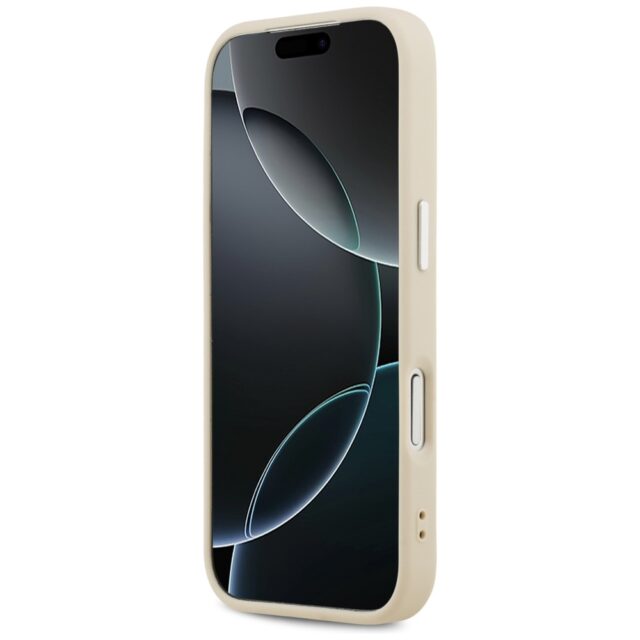 Guess Peony Hot Stamp Script MagSafe Case for iPhone 17 Pro Beige - imagine 5