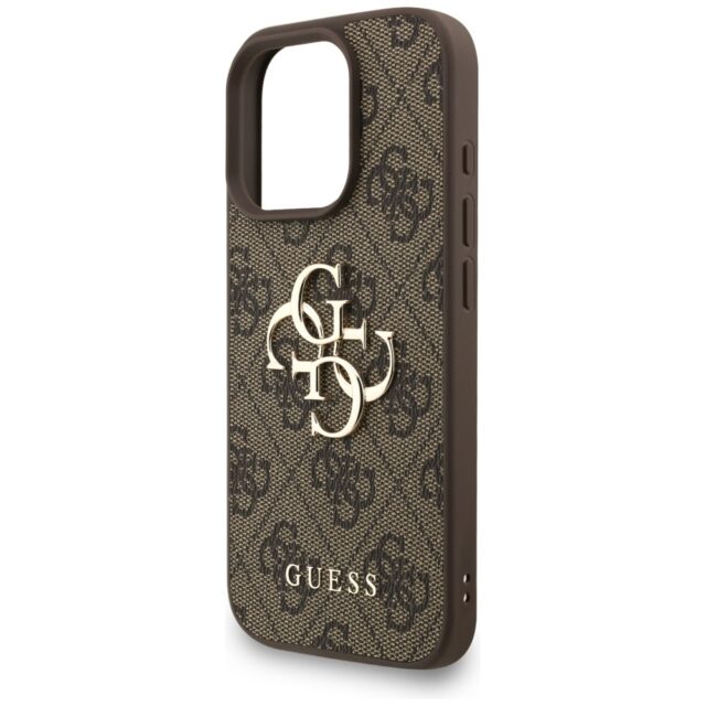 Guess 4G Strap 4G Classic Logo Case for iPhone 16 Pro Brown - imagine 6