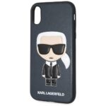 Karl Lagerfeld KLHCPXIKPUBL iPhone X/Xs hardcase blue Iconic Karl Embossed - imagine 3