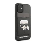 Karl Lagerfeld KLHCN61CSKCBK iPhone 11 6,1" / Xr hardcase black Karl`s Head Cardslot - imagine 5