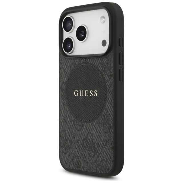 Case Guess 4G Circle Classic Logo MagSafe for iPhone 17 Pro black - imagine 2
