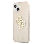 Guess GUHCP13SPCUGL4GGO iPhone 13 mini 5,4" gold hard case Glitter 4G Big Logo - imagine 2