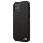 BMW BMHCP12MCABBK case iPhone 12 / 12 Pro 6.1" black hardcase M Collection PU Carbon