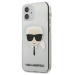 Karl Lagerfeld KLHCP12SKTR iPhone12 mini 5,4" hardcase Transparent Karl`s Head - imagine 2