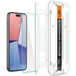 Spigen Glas.TR iPhone 15 Pro 6.1" "EZ FIT" clear tempered glass AGL06898 - imagine 7
