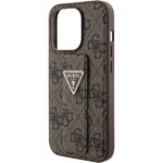 Guess GUHCP15LPGS4TDW iPhone 15 Pro 6.1" brown hardcase Grip Stand 4G Triangle Strass - imagine 7