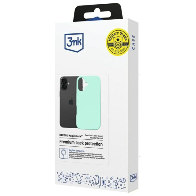 3MK Hardy MagSilicone Case for Apple iPhone 16 Plus Sea Blue - imagine 7