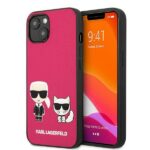 Karl Lagerfeld KLHCP13MPCUSKCP iPhone13 / 14 / 15 6,1" fuchsia hardcase Ikonik Karl & Choupette