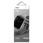 UNIQ Linus Strap Apple Watch Series 1-8/SE/SE2/SE3 38/40/41mm Airosoft Silicone chalk grey - imagine 3
