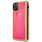 Guess GUHCN65GLTRPI iPhone 11 Pro Max pink hard case Glow in the Dark Sand Matte - imagine 2