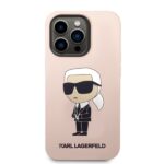 Karl Lagerfeld KLHMP14LSNIKBCP iPhone 14 Pro 6,1" hardcase pink Silicone Ikonik Magsafe - imagine 3