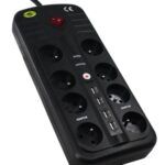 Orvaldi ORV-8PL 4xUSB2.0 | Power strip | with surge protection 3000J, 8 sockets, 4x USB
