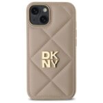 DKNY DKHCP14SPQDSLE iPhone 14 6.1" beige Quilted Stack Logo - imagine 3