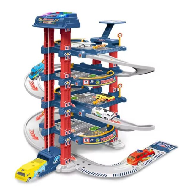 Extralink Kids Car Parking, Garage with Electric Lift for Toy Cars - imagine 2