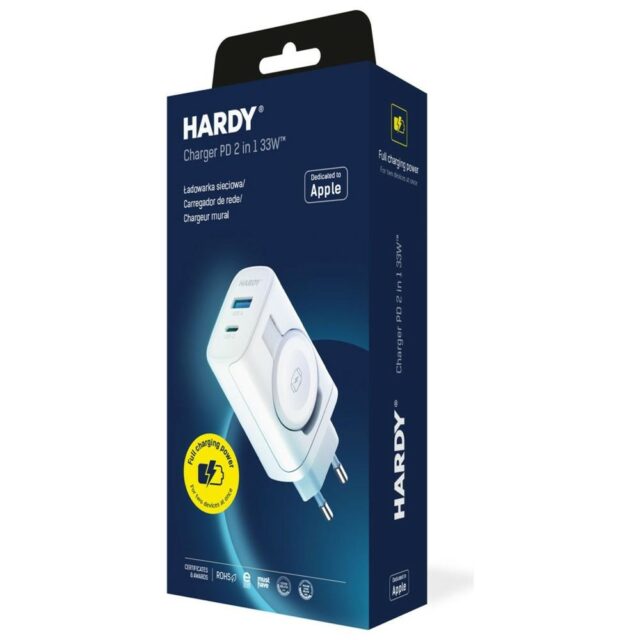 Ładowarka sieciowa 3MK HARDY PD 33W 2w1   USB-A/USB-C + indukcja do Apple Watch biały - imagine 8