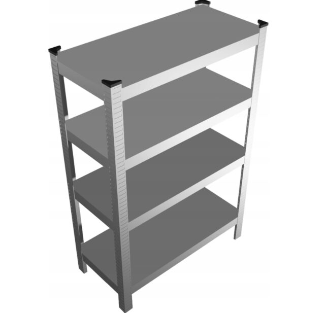 Extralink Metal Shelf, 4-Tier 150x75x30cm 50 kg - imagine 4