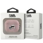 Karl Lagerfeld KLA3PGKCPP AirPods 3 cover pink Monogram Karl & Choupette Head - imagine 3