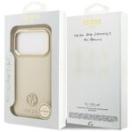 Case Guess Grained Strass Logo MagSafe for iPhone 17 Pro beige - imagine 8