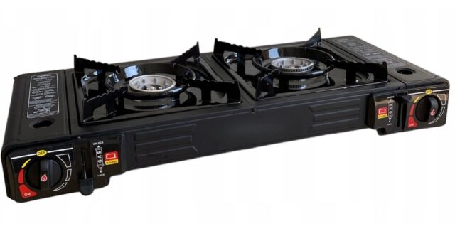 EXTRALINK KUCHENKA GAZOWA TURYSTYCZNA 2-PALNIKOWA W WALIZCE + ADAPTER - imagine 2