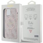 Guess GUHMP12MG4GFRP iPhone 12/12 Pro 6.1" pink hardcase 4G Collection Leather Metal Logo MagS - imagine 8