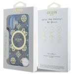 Guess GUHMP16SH4PYEEB iPhone 16 6.1" blue hardcase IML Peony On 4G Background MagSafe - imagine 8