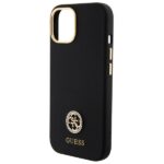 Guess GUHCP15SM4DGPK iPhone 15 / 14 / 13 6.1"black hardcase Silicone Logo Strass 4G - imagine 6
