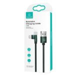 USAMS Braided Rotating Cable U60 2A Lightning green 1m SJ476USB02 (US-SJ476) - imagine 10
