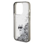 Karl Lagerfeld KLHCP15XLKCNSK iPhone 15 Pro Max 6.7" transparent hardcase Liquid Glitter Choupette - imagine 6