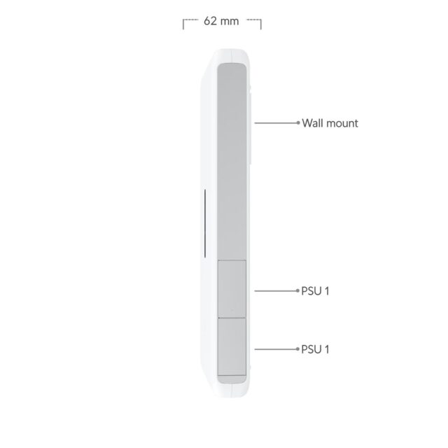 Ubiquiti UDW Dream Wall | Console | Wi-Fi6, 10G SFP+, 1G RJ45 PoE++, 2.5G RJ45 WAN, touchscreen - imagine 5