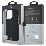 Mercedes MEHMP16L23SUMBK iPhone 16 Pro 6.3" black hardcase Silicone Blue Stripe MagSafe - imagine 8