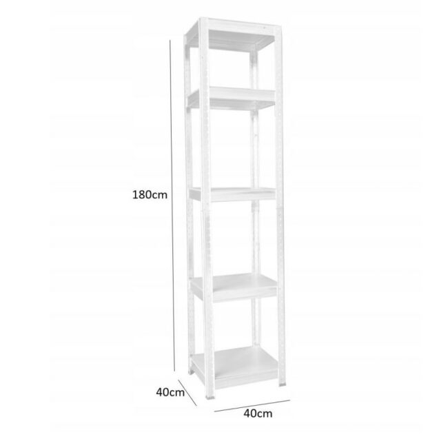 Extralink Shelving Unit, 5-Tier 180x40x40cm 175 kg - imagine 4