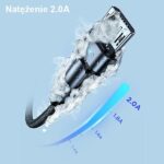 USAMS Braided Rotating Cable U60 2A microUSB green 1m SJ478USB02 (US-SJ478) - imagine 8