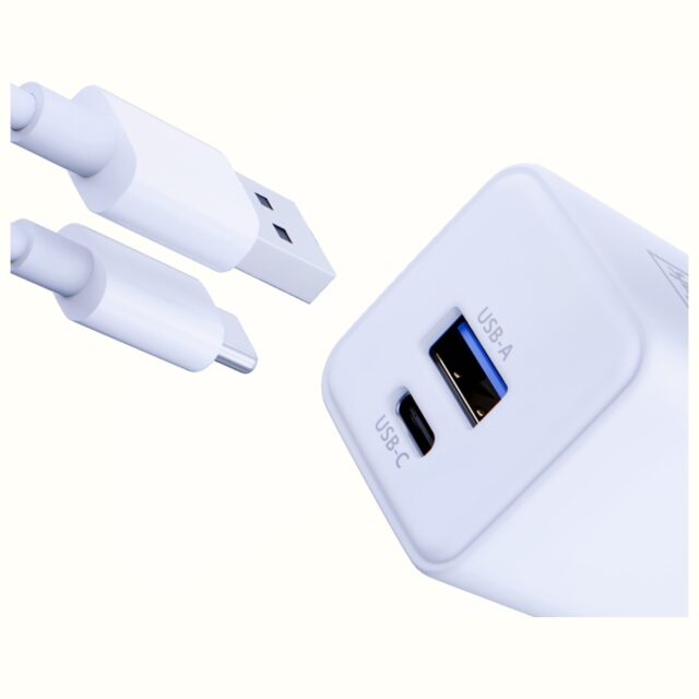Wall charger 3MK Hyper GaN Charger 20W 1xUSB-A 1XUSB-C PD QC4+ white - imagine 8