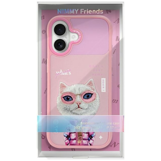 Case Nimmy Cool&Cute 2.0 Cat for iPhone   17 pink - imagine 7
