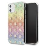 Guess GUHCN61PEOML iPhone 11 6,1" / Xr multicolor hard case Iridescent 4G Peony