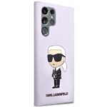 Karl Lagerfeld KLHCS23LSNIKBCU Sam S23Ultra S918 hardcase purple Silicone Ikonik - imagine 4