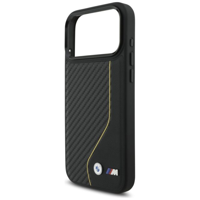 Case BMW M Carbon Line & Logo MagSafe for iPhone 17 Pro Max yellow - imagine 6