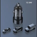 USAMS Car Charger C39 USB+USB-C 60WFast Charge black CC208CC01 (US-CC208) - imagine 7