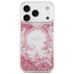 Case Guess Resin Bottom Glitter MagSafe  do iPhone 17 Pro pink - imagine 3