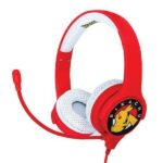 OTL Pokemon Pikachu Red dziecięcesłuchawki nauszne z mikrofonem / Interactive headphones