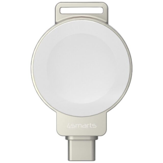 Inductive charger 4smarts for Apple Watch, silver - imagine 3